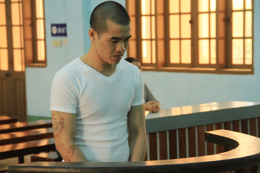 Nguyễn Thành Thịnh tại phiên tòa xét xử sơ thẩm. Ảnh: V.N