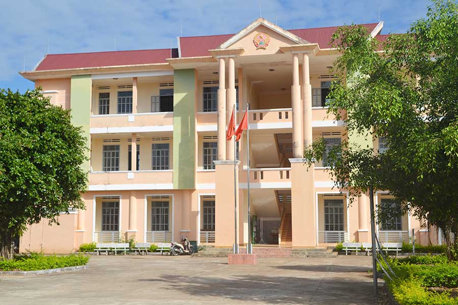   Công sở thị trấn Ia Kha, huyện Ia Grai.  Ảnh: Hoàng Cư