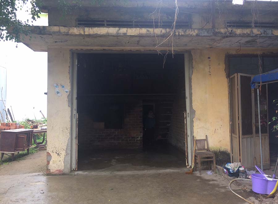 Ngôi nhà xảy ra cháy. Ảnh: Na Na