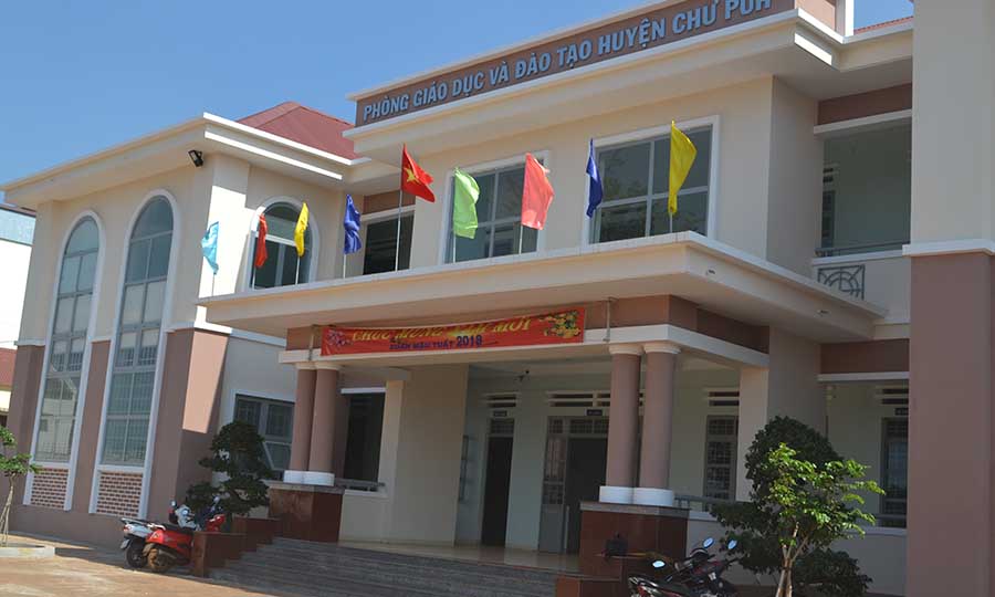  Trụ sở phòng Giáo dục-Đào tạo huyện Chư Pưh. Ảnh: Hoàng Cư