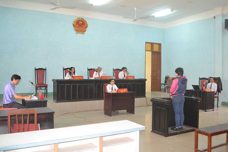  Phiên tòa phúc thẩm xử Lê Thị Thanh Tâm ngày 6-3. Ảnh: Hoàng Cư