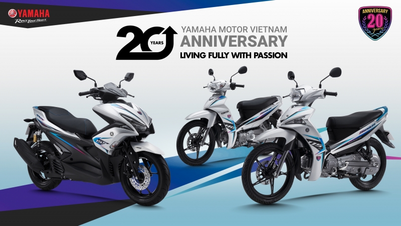 yamaha nvx va sirius ban ky niem 20 nam gia tu 218 trieu dong