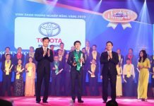 Toyota Việt Nam nhận giải thưởng rồng vàng lần thứ 18
