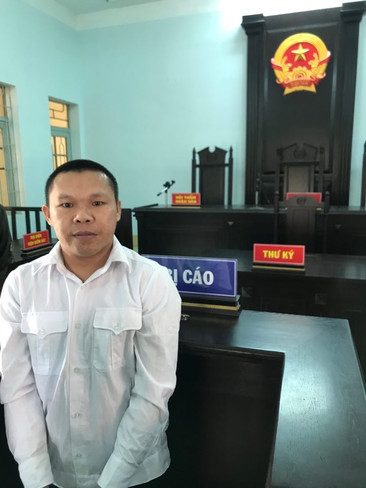 Bị cáo Lê Quang Tây tại phiên tòa. vbtt