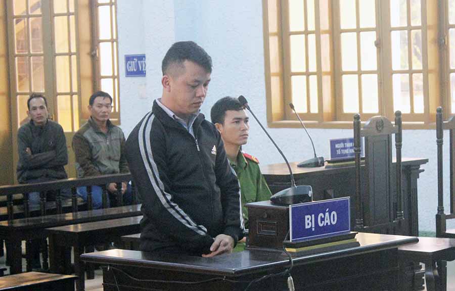  Bị cáo Nguyễn Quốc Kỳ tại phiên tòa. Ảnh: V.N