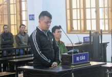  Bị cáo Nguyễn Quốc Kỳ tại phiên tòa. Ảnh: V.N