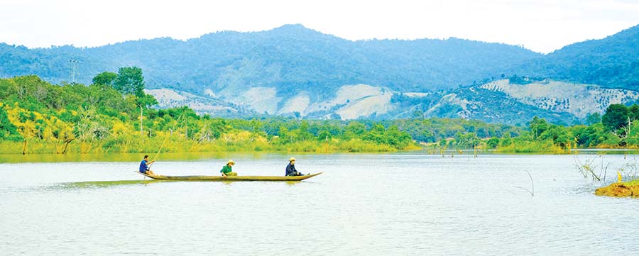  Sông Pô Cô-đoạn chảy qua địa phận huyện Ia Grai. Ảnh: PHƯƠNG LINH