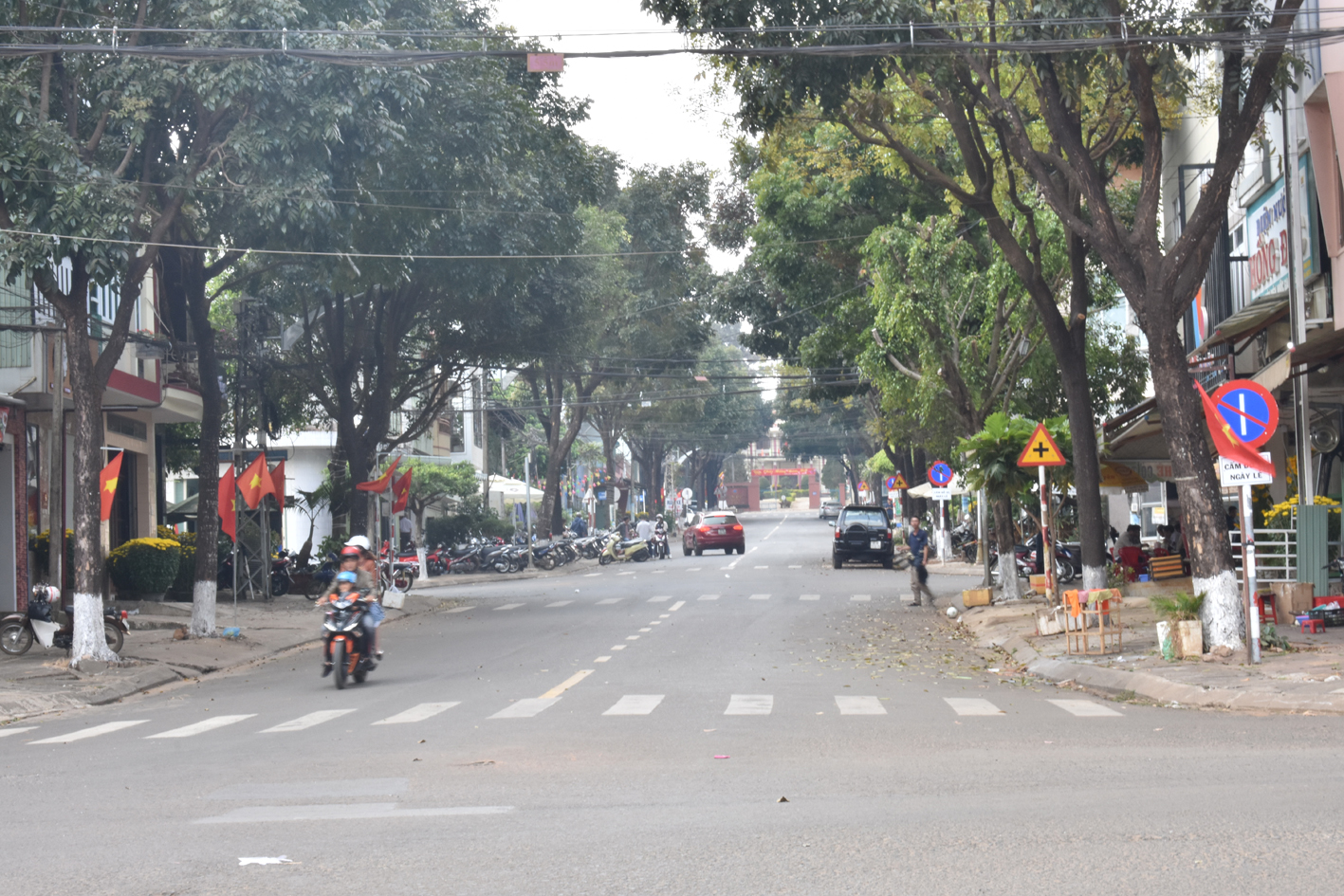 Một góc đường Lê Hồng Phong (TP. Pleiku).