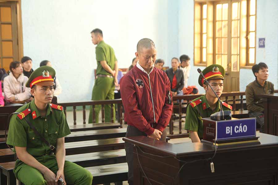  Bị cáo Lê Văn Khánh tại phiên tòa. Ảnh: L.V.N