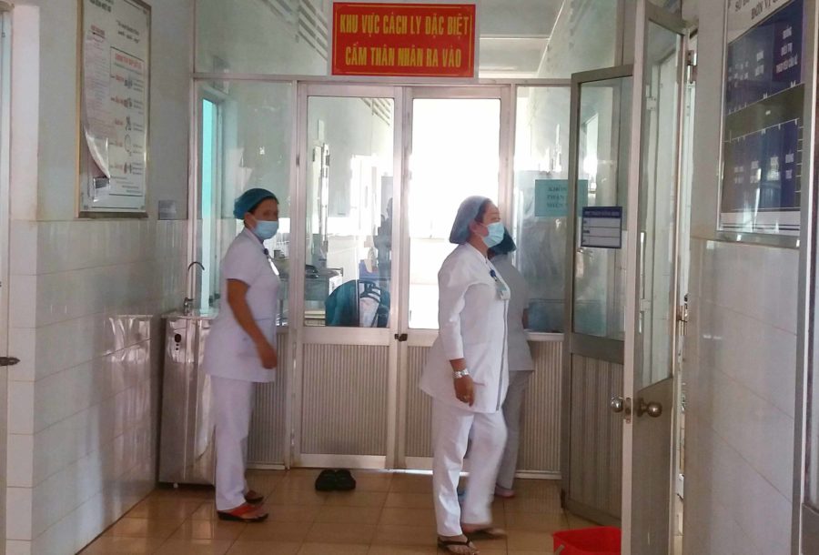 Khu cách ly tại Khoa Bệnh nhiệt đới- Bệnh viện Đa khoa tỉnh. Ảnh: Như Nguyện
