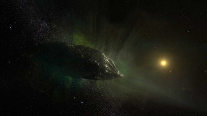 Hình ảnh đồ họa của sao chổi 2I/Borisov. ẢNH: UNIVERSE TODAY