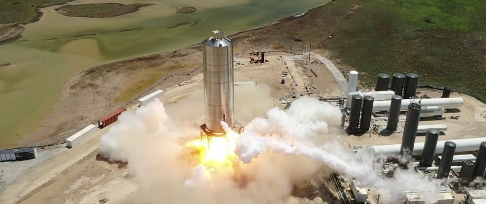 SpaceX tiến hành thử nghiệm bắn tĩnh cho nguyên mẫu Starship SN5 vào ngày 30-7. Ảnh: Elon Musk qua Twitter.