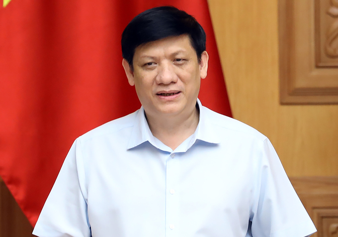 Ông Nguyễn Thanh Long, quyền Bộ trưởng Y tế phát biểu tại họp Ban chỉ đạo quốc gia phòng chống Covid-19, sáng 2/8. Ảnh: Đình Nam