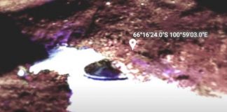 Băng tan tại Nam cực, phát hiện một vật thể lạ được cho là UFO