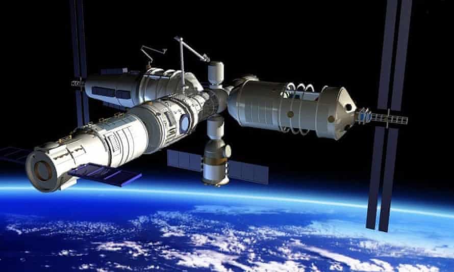  Hình ảnh của một nghệ sĩ về trạm vũ trụ theo kế hoạch của Trung Quốc. Ảnh: CNS.