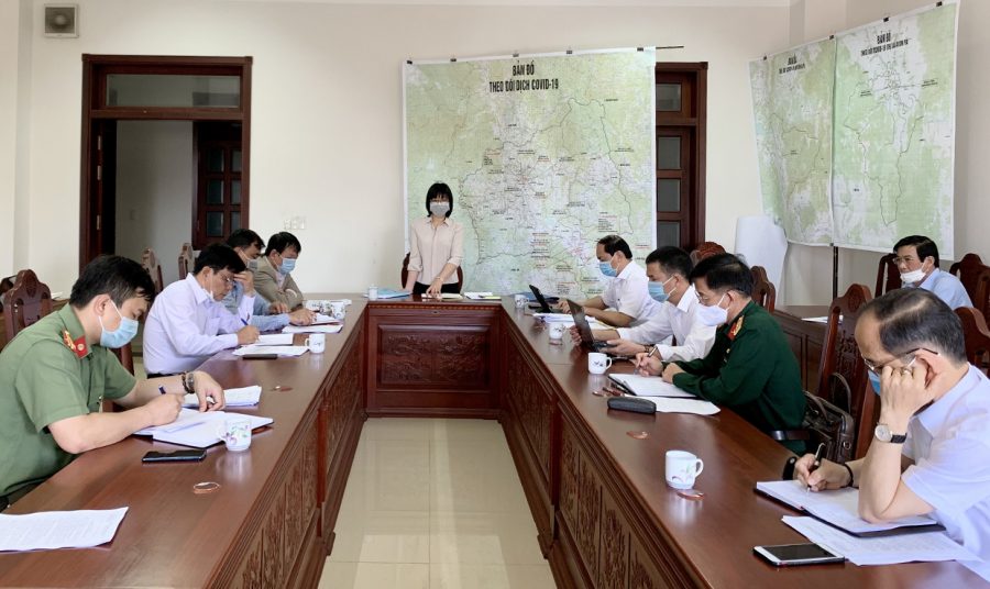 Phó Chủ tịch UBND tỉnh Nguyễn Thị Thanh Lịch kết luận tại cuộc họp. Ảnh: Như Nguyện