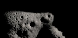 Tàu vũ trụ phát hiện bóng tối gần cực nam mặt trăng. Ảnh: NASA