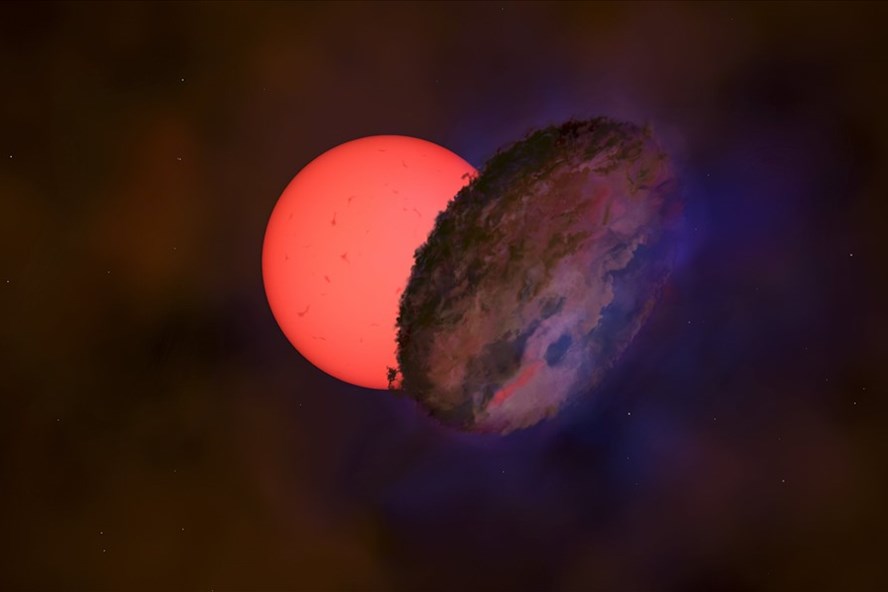  Hình minh họa ngôi sao VVV-WIT-08 ở gần tâm Dải Ngân hà, cách Trái đất hơn 25.000 năm ánh sáng. Ảnh: Amanda Smith, Đại học Cambridge