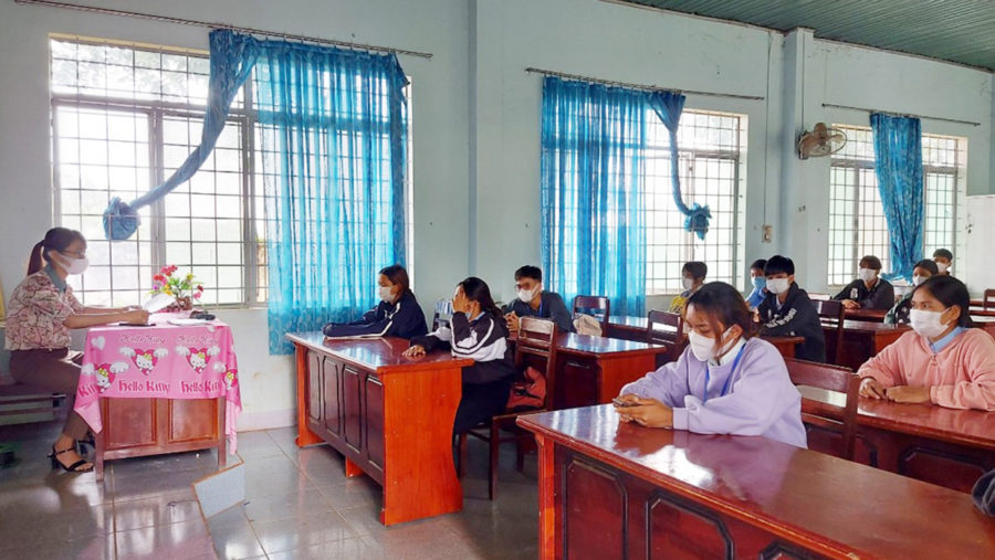 Trung tâm GDNN-GDTX huyện Chư Prông là điểm sáng thực hiện chủ trương phân luồng giáo dục phổ thông. Ảnh: Thiên Di