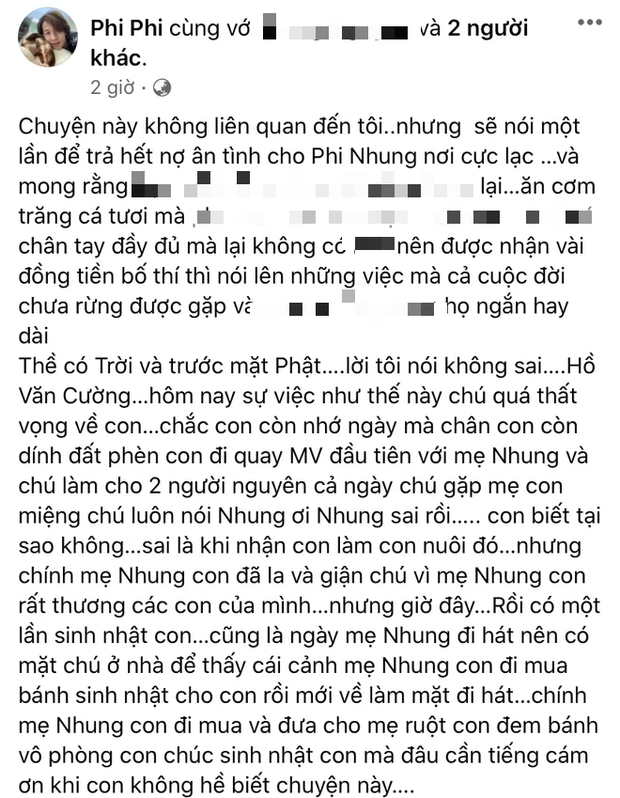 'Hồ Văn Cường, con phải bảo vệ người đã nuôi mình, chứ không phải ăn cơm nhà mẹ mà im lặng nhìn mẹ mình bị bu lại xâu xé'
