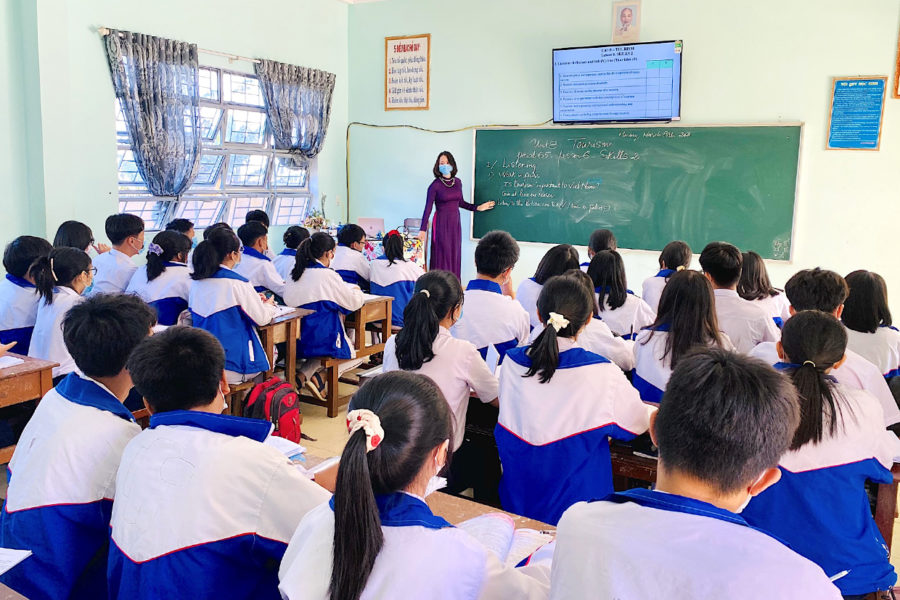  Cuộc thi “Tài năng tiếng Anh” dành cho học sinh các lớp: 4, 5, 8, 9, 11 và 12 đang học tại các cơ sở giáo dục phổ thông trên địa bàn tỉnh. Ảnh: Mộc Trà