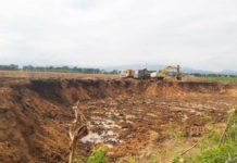 Chưa xin phép UBND tỉnh, Công ty Xuân Hương đã khai thác trái phép hàng trăm mét khối đất tại xã Ia Tul, huyện Ia Pa. Ảnh: Minh Nguyễn