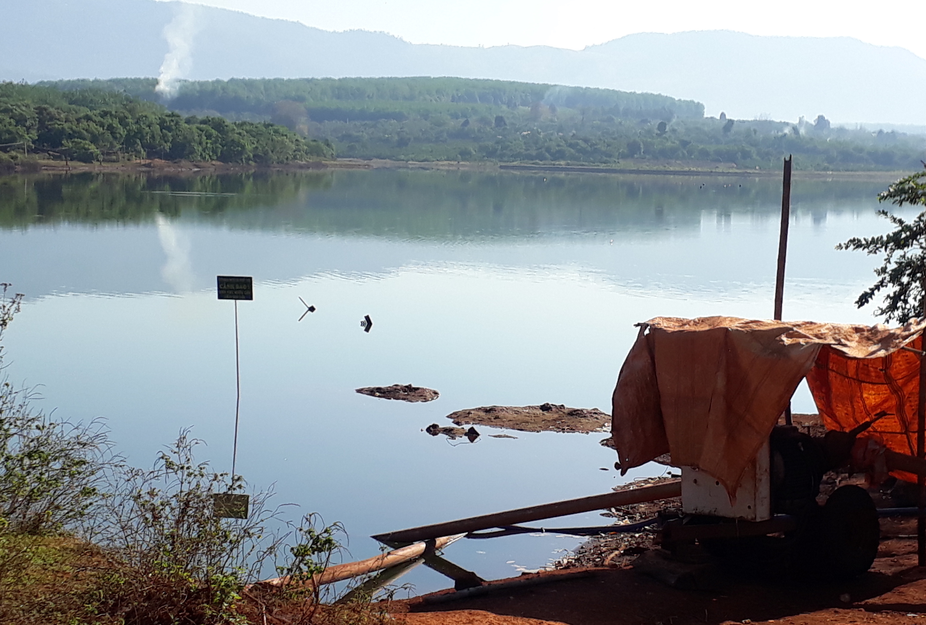 Hồ 707 (xã Ia Krai, huyện Ia Grai)-nơi xảy ra vụ đuối nước khiến 1 bé trai tử vong vào đầu tháng 6-2019. Ảnh: Mộc Trà