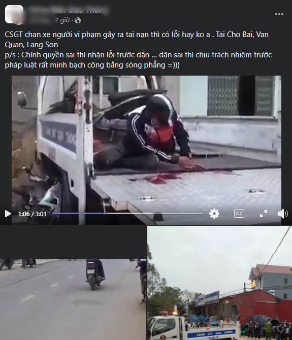 Nam sinh gãy chân khi đâm vào xe CSGT: Thêm một góc camera khác khiến nhiều người chứng kiến bị một phen thất kinh