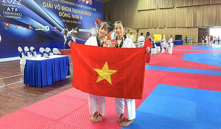 2 võ sĩ Gia Lai tỏa sáng ở Giải Vô địch Taekwondo Đông Nam Á 2022