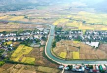 Nước từ công trình đại thủy nông Ayun Hạ đã tưới mát những vùng đất khô khát ở các huyện Phú Thiện, Ia Pa và thị xã Ayun Pa. Ảnh: Minh Nguyễn