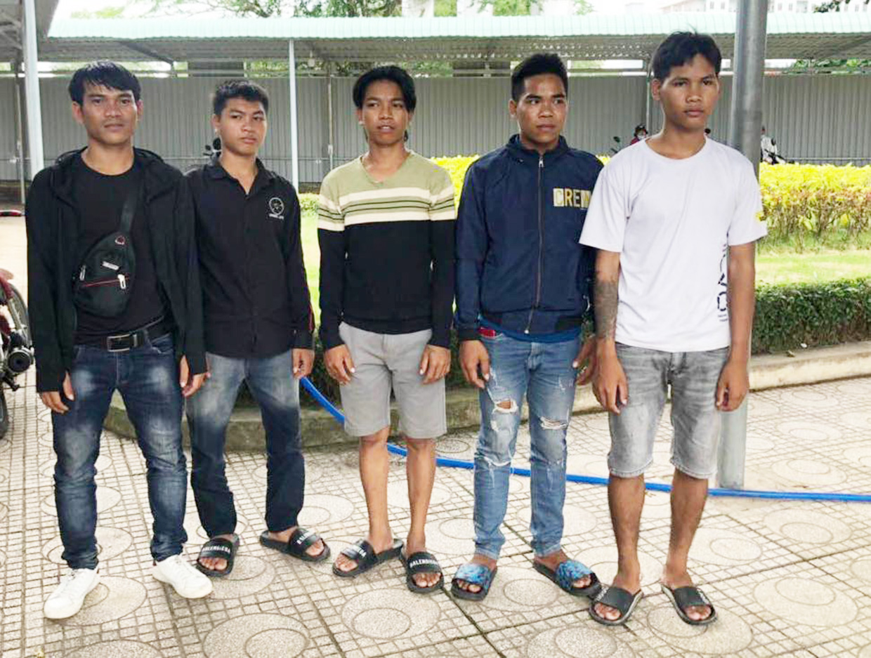 Thêm 5 nạn nhân bị lừa đi làm ở Campuchia được giải cứu thành công. Ảnh Biên Phòng Gia Lai cung cấp
