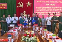 BTV huyện Uỷ Ia Grai (Gia Lai) và Ia H`Drai (Kon Tum) ký kết qui chế phối hợp
