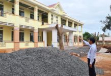 Công trình các phòng học chức năng của Trường THCS Phan Bội Châu (xã Ia Hrú, huyện Chư Pưh) sẽ hoàn thành trong tháng 11-2022. Ảnh: Q.T