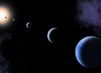 Ảnh đồ họa mô tả một hệ 5 hành tinh - Ảnh: SCI-NEWS
