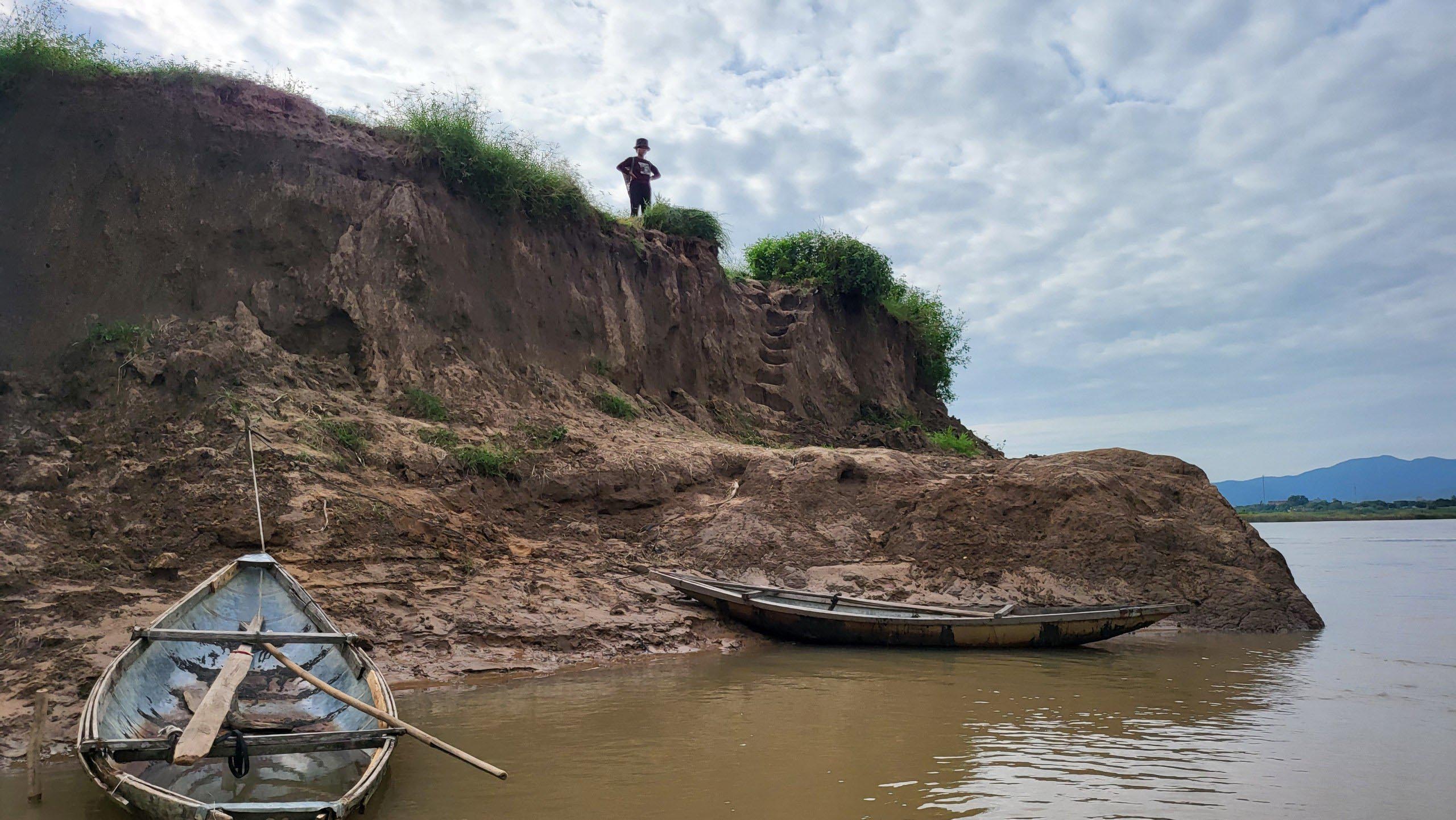 Xã Chư Rcăm là một trong những địa phương  chịu ảnh hưởng nặng của tình trạng sạt lở bờ sông Ba. Ảnh: Nguyễn Quang