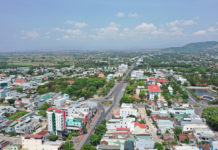 Thị xã An Khê nhìn từ trên cao. Ảnh: Quang Tấn