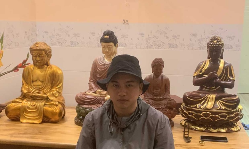 Đối tượng trộm cắp 4 pho tượng phật tại chùa Bửu Minh sa lưới ảnh 1