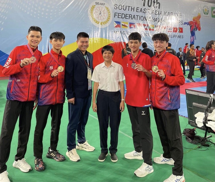 Võ sĩ Gia Lai giành huy chương vàng Giải Vô địch Karate Đông Nam Á ảnh 1
