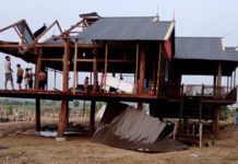 
 Mưa dông, gió lốc làm tốc mái 14 căn nhà tại xã Chơ Long
