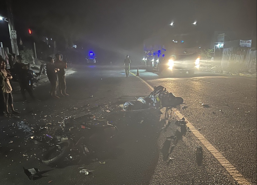 2 người chết do tai nạn xe máy trên quốc lộ 19 ảnh 1