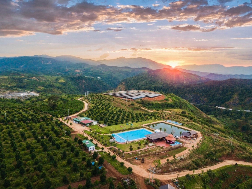 Farmstay Sâm Phát (thị trấn Ia Ly, Chư Păh) nhìn từ trên cao. Ảnh đơn vị cung cấp ảnh 2