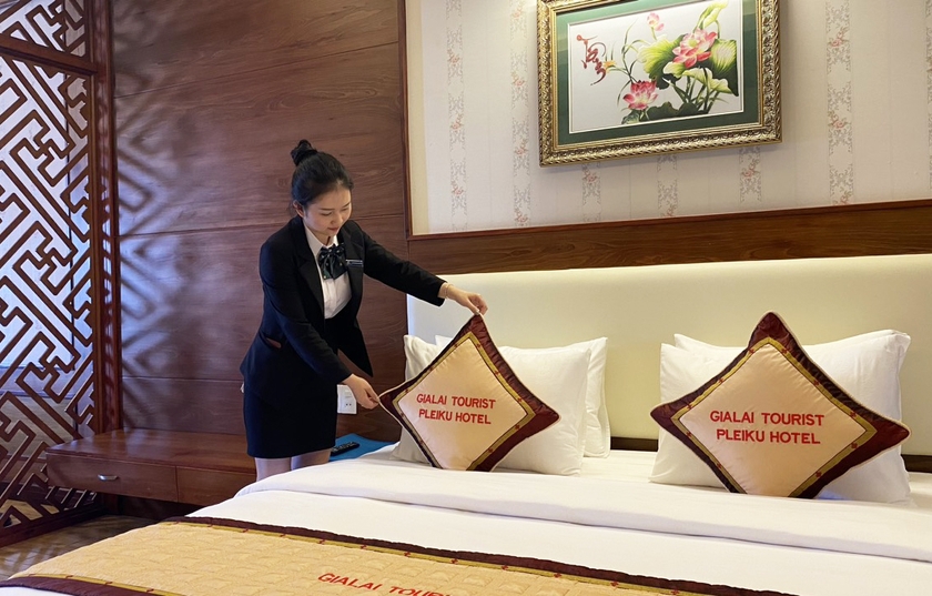 Khách sạn Pleiku đầu tư cơ sở vật chất, nâng cao chất lượng dịch vụ, sẵn sàng đón du khách đến Gia Lai trong dịp lễ. Ảnh: S.C