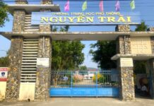 Trường THPT Nguyễn Trãi nơi Phan Nguyễn Ngọc Hân theo học. Ảnh: An Phát