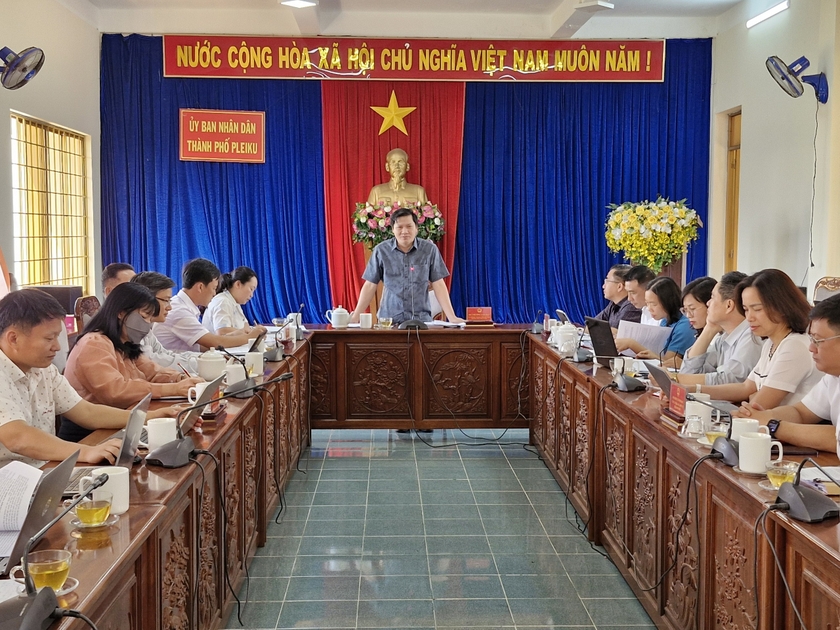 Đồng chí Trương Văn Đạt kết luận buổi làm việc. Ảnh: Vĩnh Hoàng