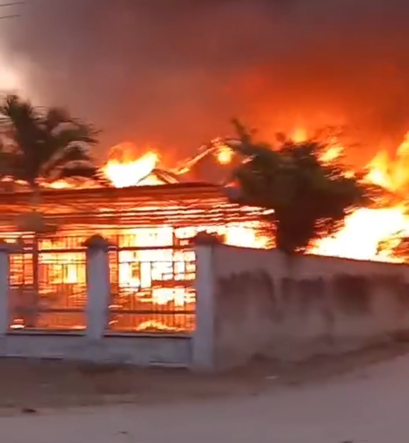 Hiện trường xảy ra vụ cháy nhà bà Nay H&apos;Djil. Ảnh người dân cung cấp