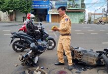 
 Pleiku: Va chạm giữa 2 xe máy khiến 2 người bị thương
