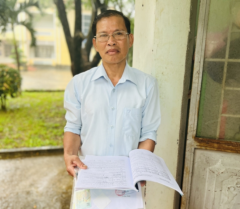 Thí sinh Nguyễn Phước Hào là một trong những thí sinh lớn tuổi nhất tham gia kỳ thi THPT Quốc gia năm 2024. Ảnh: Đinh Yến