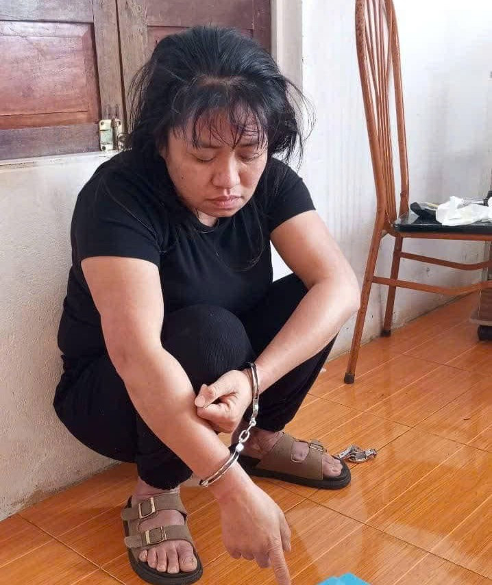 Đối tượng Vũ Thị Hằng. Ảnh: K.P doi-tuong-vu-thi-hang-tai-co-quan-cong-an.jpg