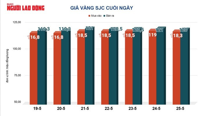 Giá vàng miếng SJC rớt cả triệu đồng/lượng vào sáng nay