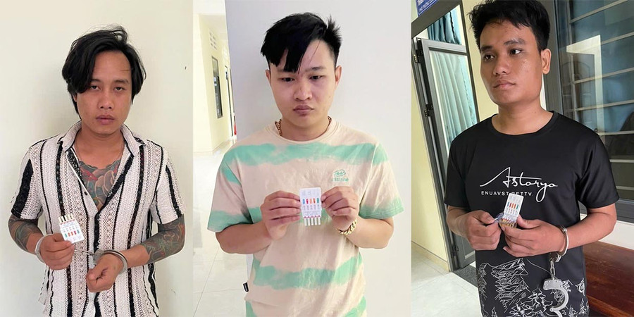 3 đối tượng theo thứ từ trái sang: Vô Anh Linh, Nguyễn Trung Sơn, Kiều Quang Minh. Ảnh: ĐVCC 1-gui-linlin.jpg